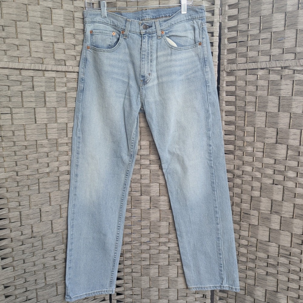 Levis 505 Regular Fit Jeans Light Wash Straight Leg 32x30 Minimalist Classic